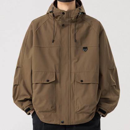 春秋メンズ大サイズ防风リーフジャケット：エレガントで高級感 多シーン対応