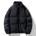 男士立襟ダウンジャケット 国際標準充てん 厚手保温 シンプルファッション ルーズパンクジャケット カップルモデル